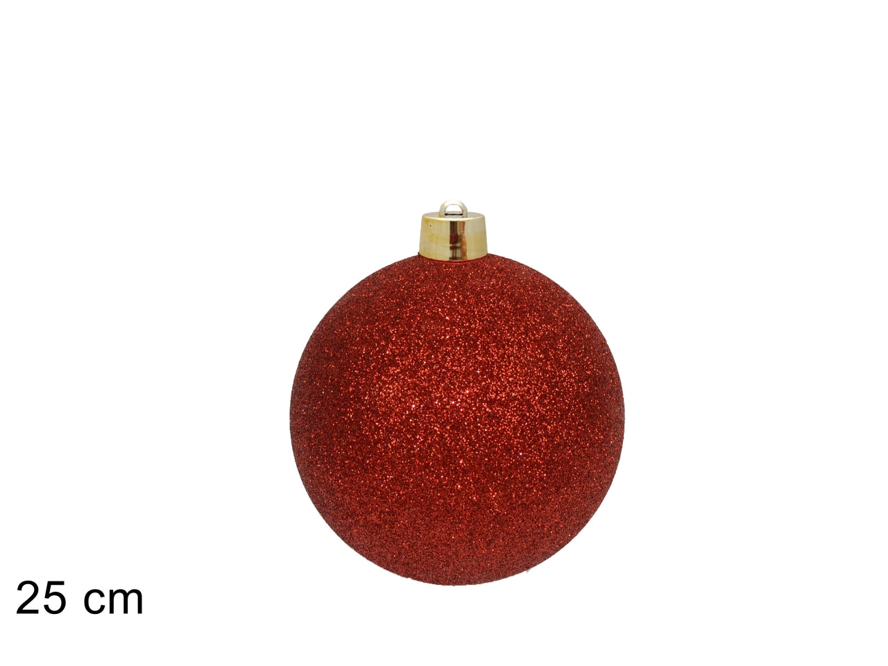 Palla 25cm glitterata rossa
