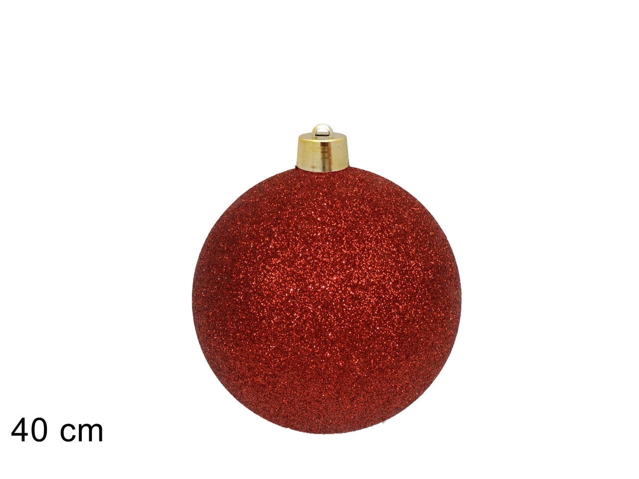 Palla 40cm glitterata rossa