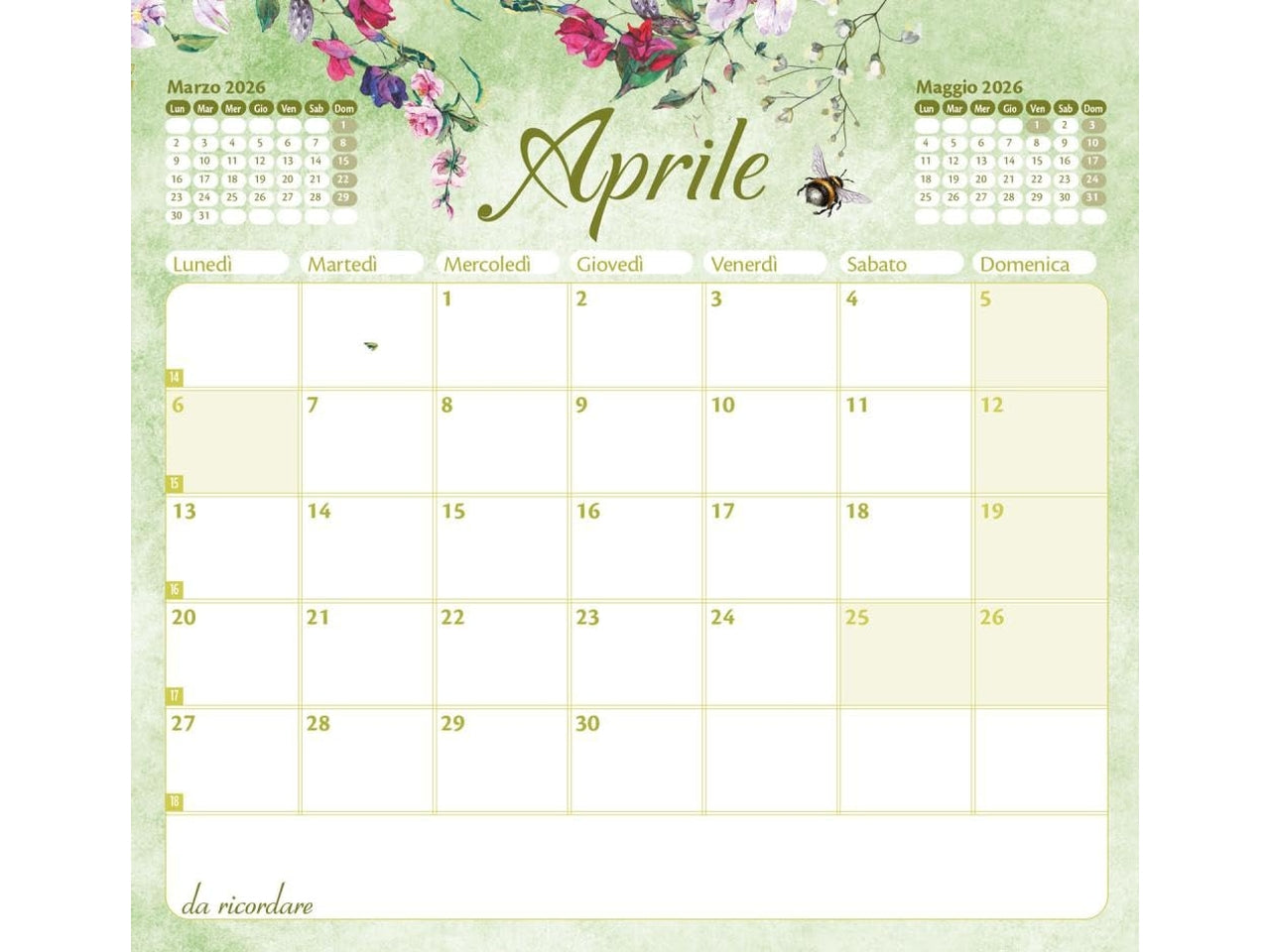 Calendario emily liriche 2026