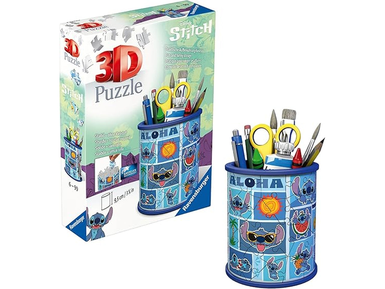 Puzzle 3d portapenne Stitch