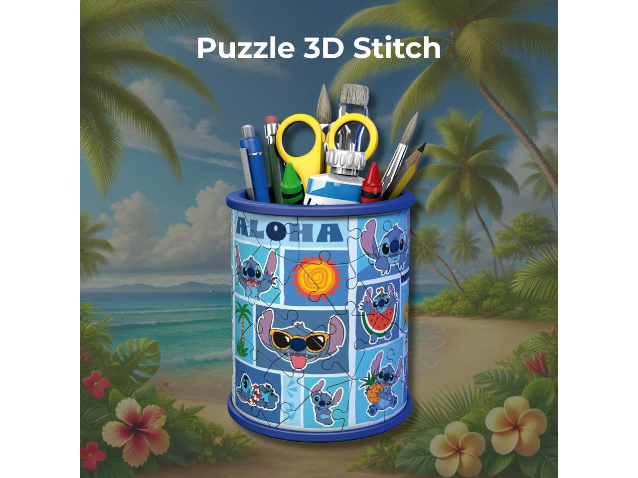 Puzzle 3d portapenne Stitch