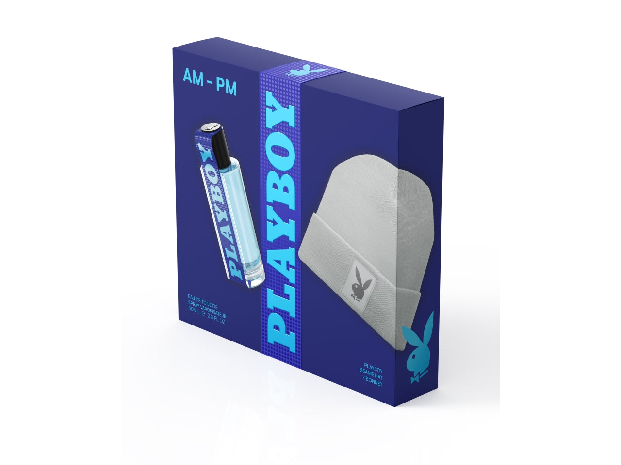 Playboy am to pm, confezione con edt 60ml + cappello