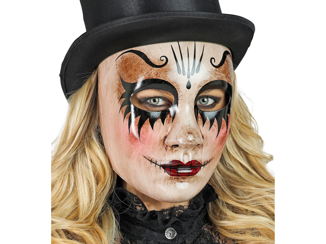 Maschera commedia dell'arte donna inquietante