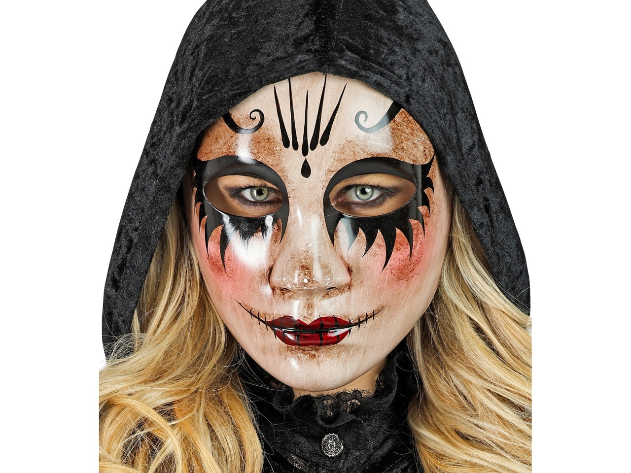 Maschera commedia dell'arte donna inquietante