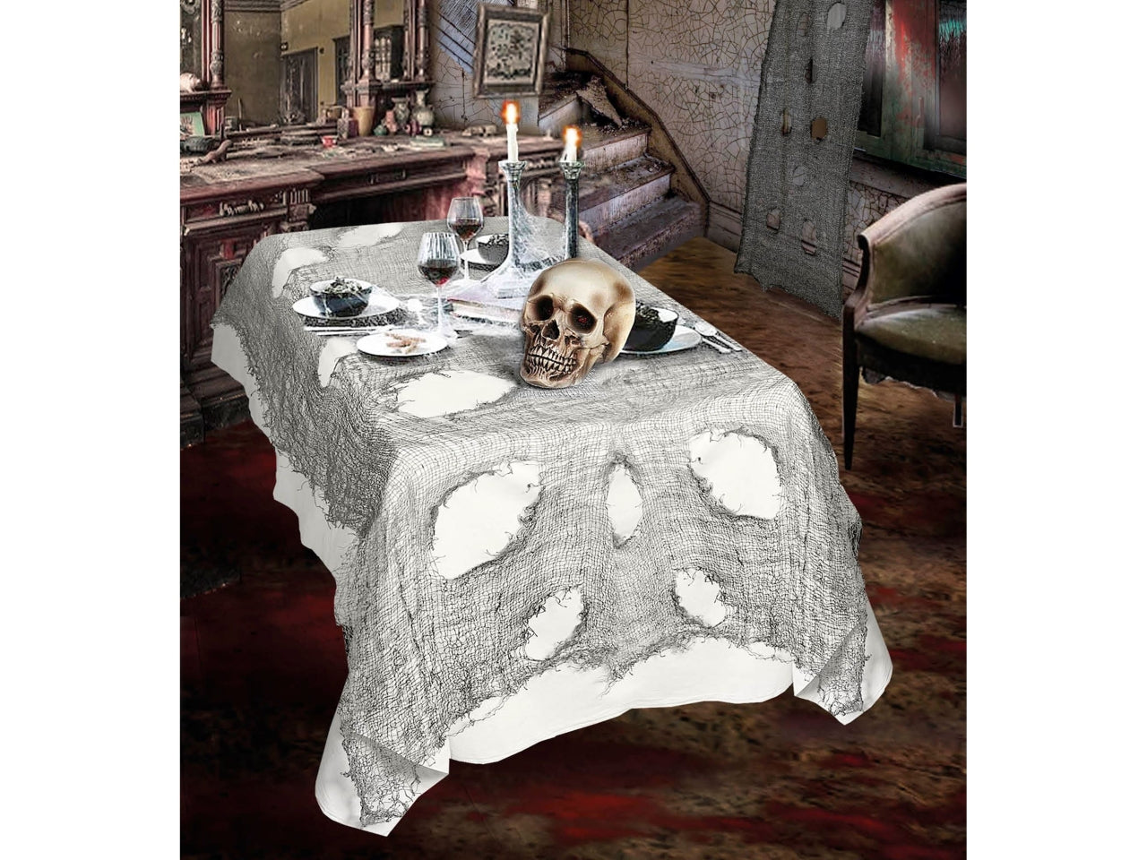 Tessuto decorativo horror grigio 60x300cm