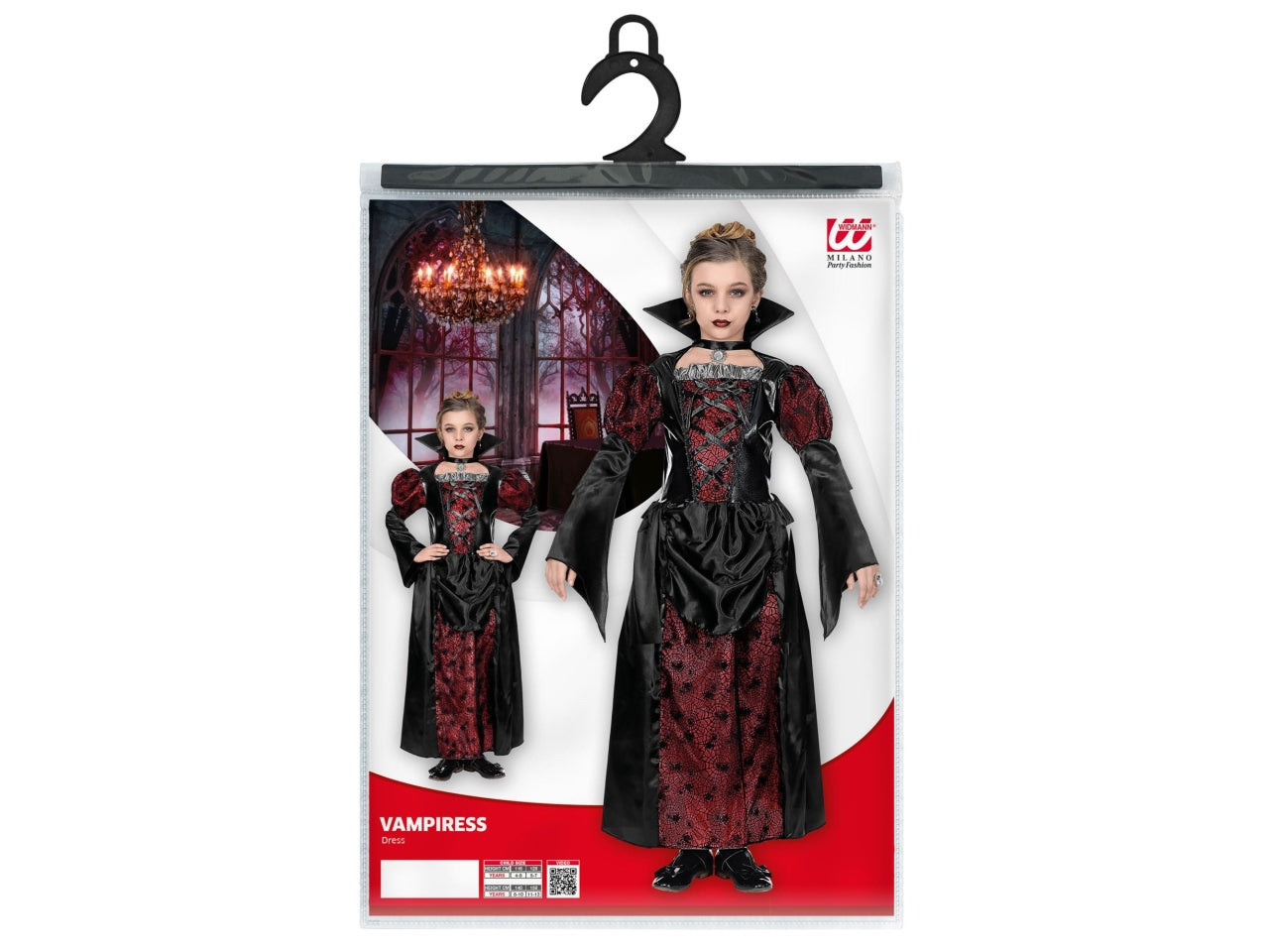 Costume vampiressa 116cm 4-5anni