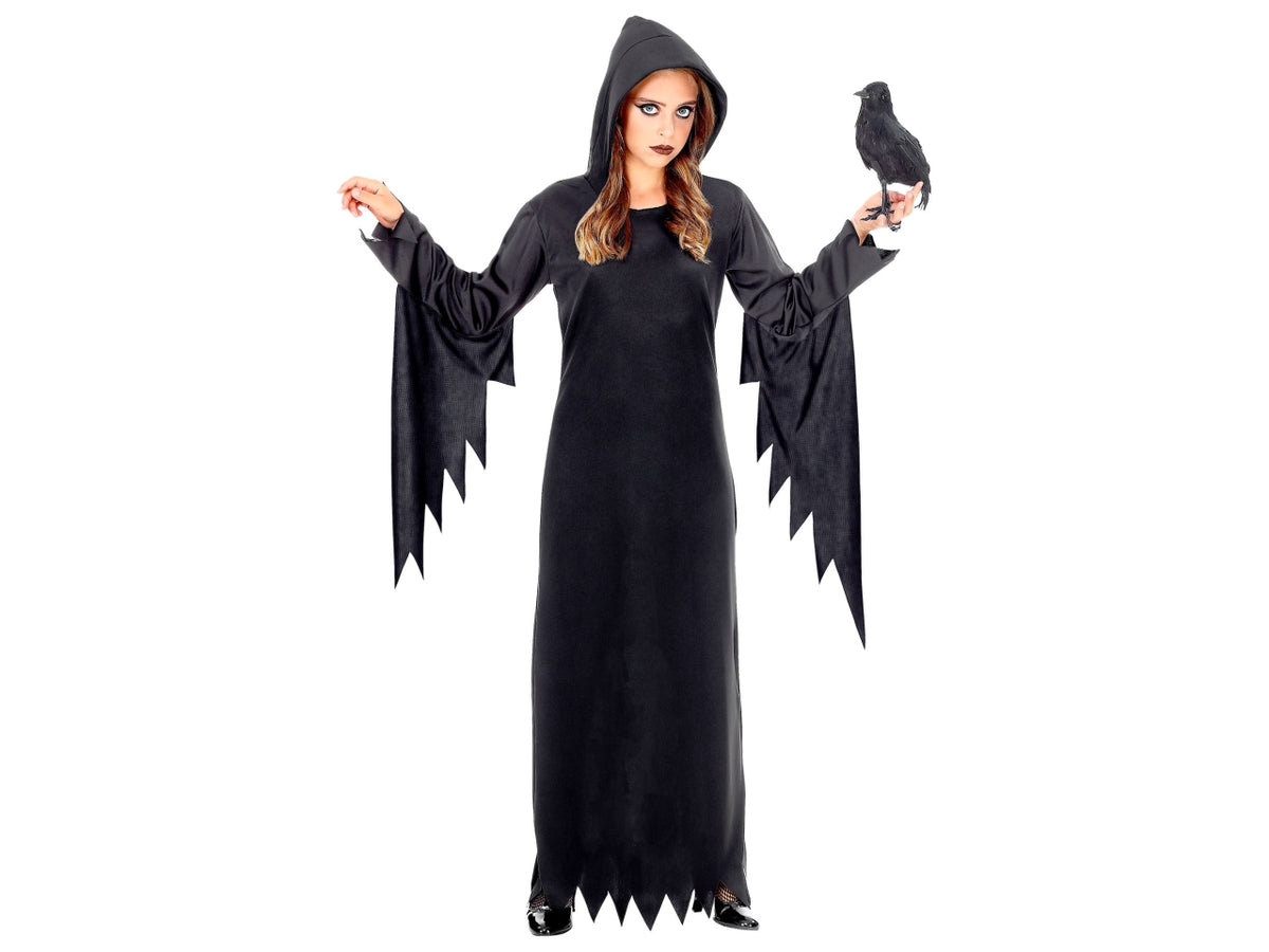 Costume regina gotica 158cm 11-13anni composto da vestito con cappuccio