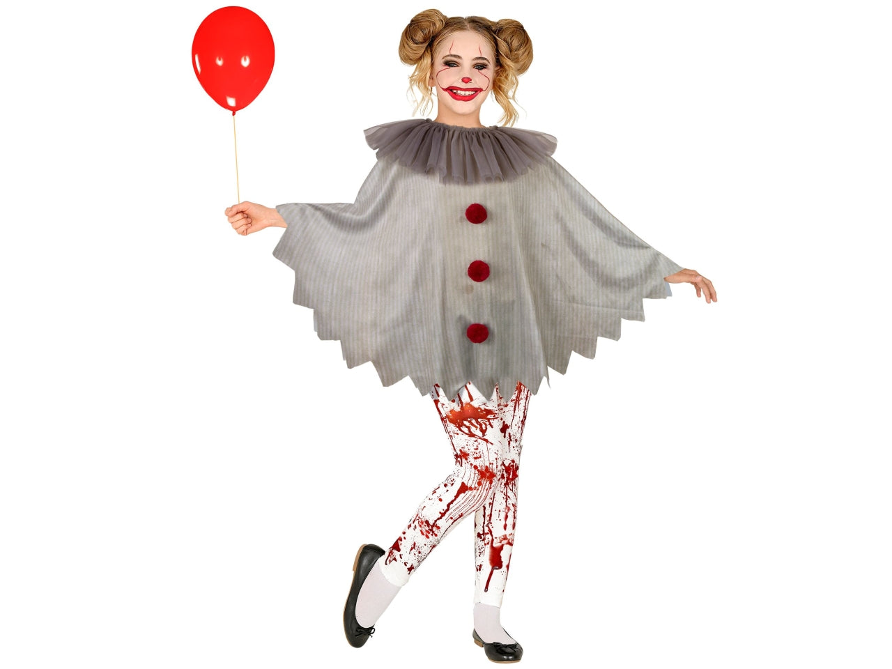 Costume pagliaccio horror poncho bimbo