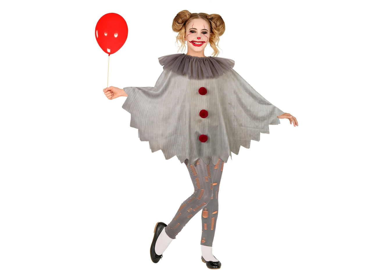 Costume pagliaccio horror poncho bimbo