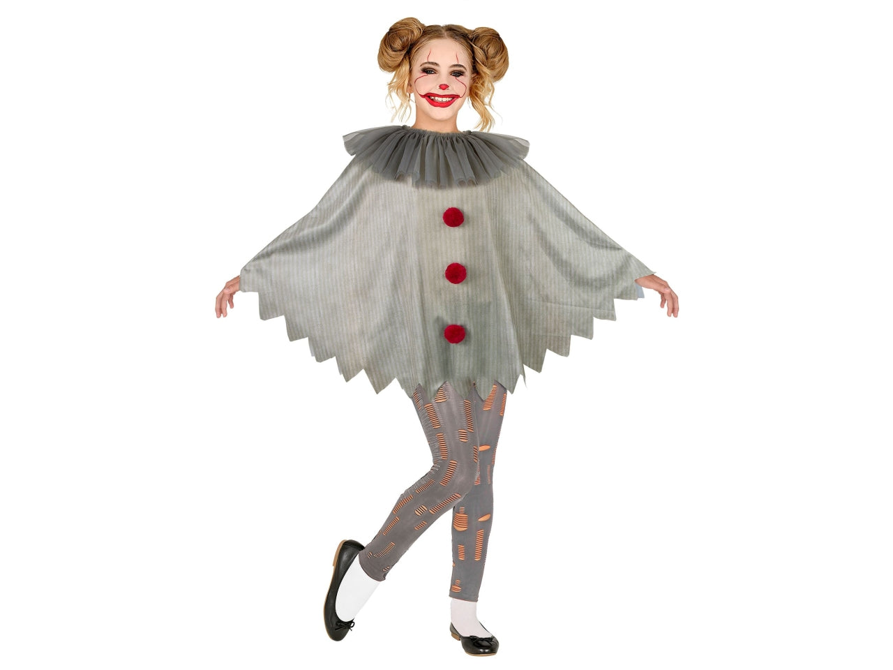Costume pagliaccio horror poncho bimbo
