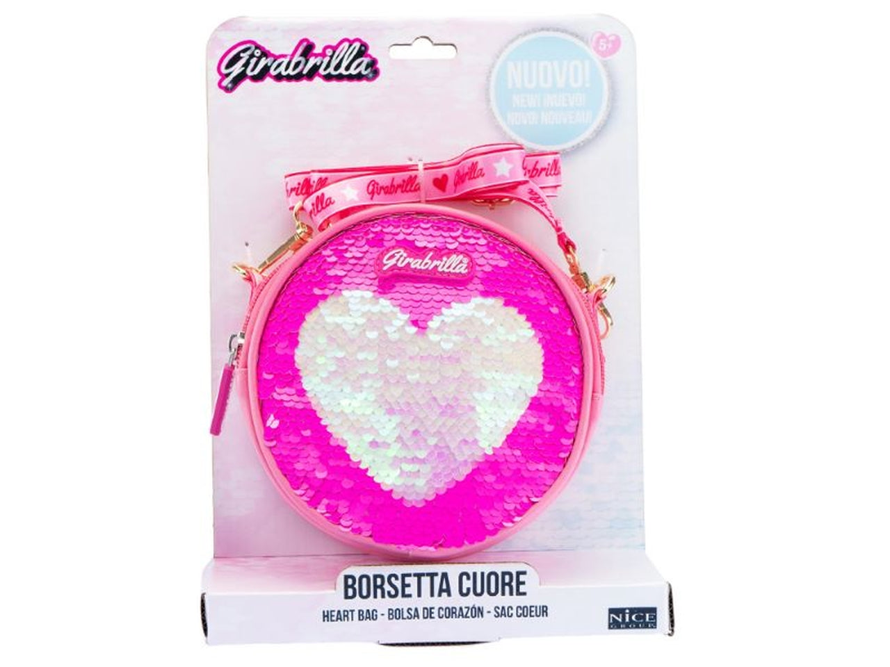 Girabrilla borsetta cuore con paiettes