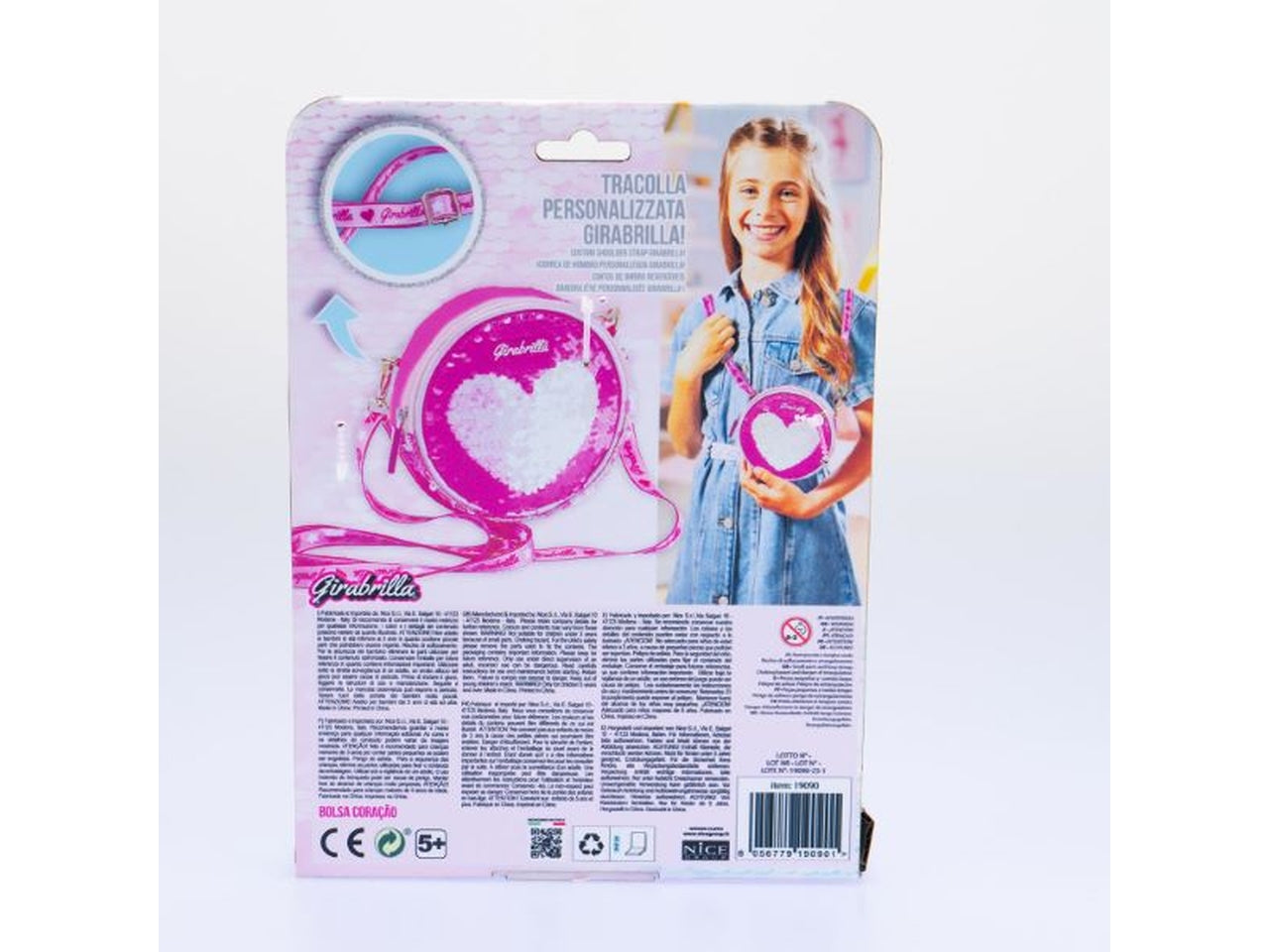 Girabrilla borsetta cuore con paiettes