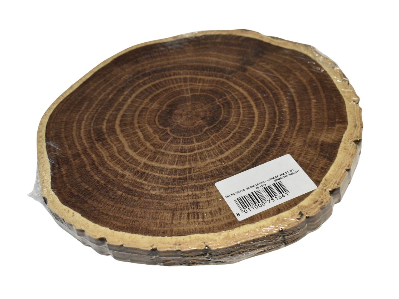 Tronchetto legno 30cm in confezione da 2 pezzi legno scuro