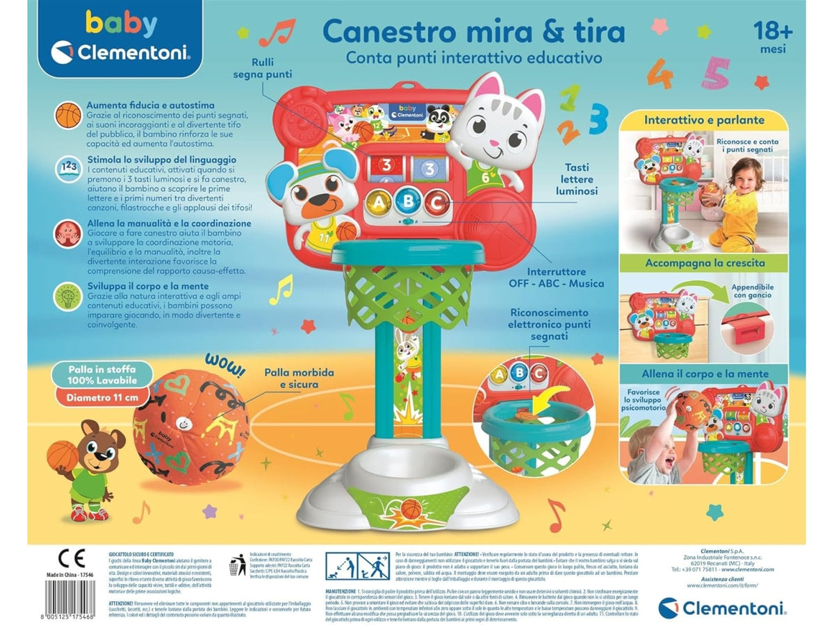 Baby Clementoni Canestro mira e tira