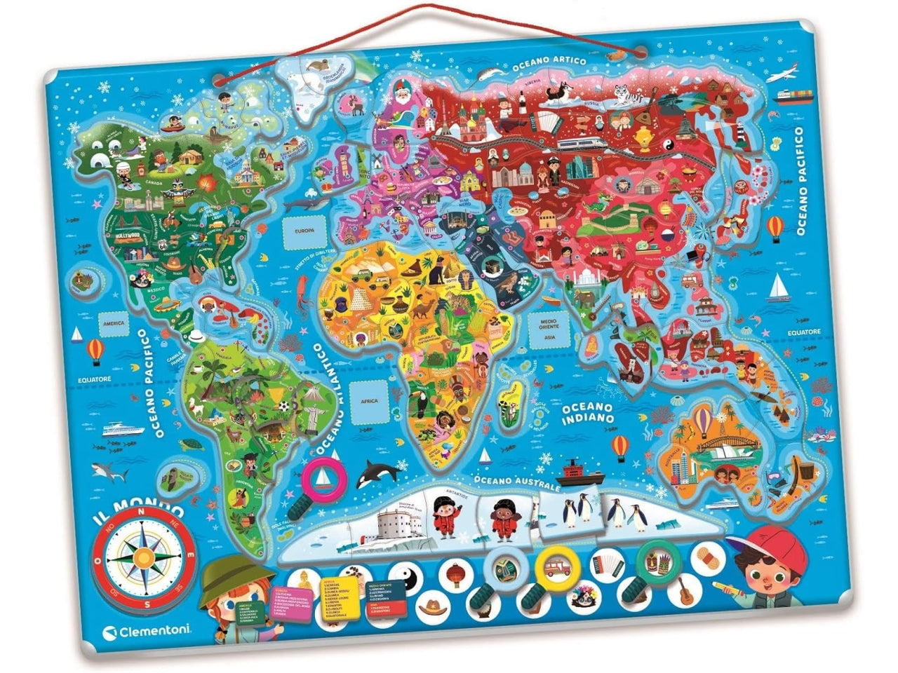 Sapientino Il mondo puzzle magnetico