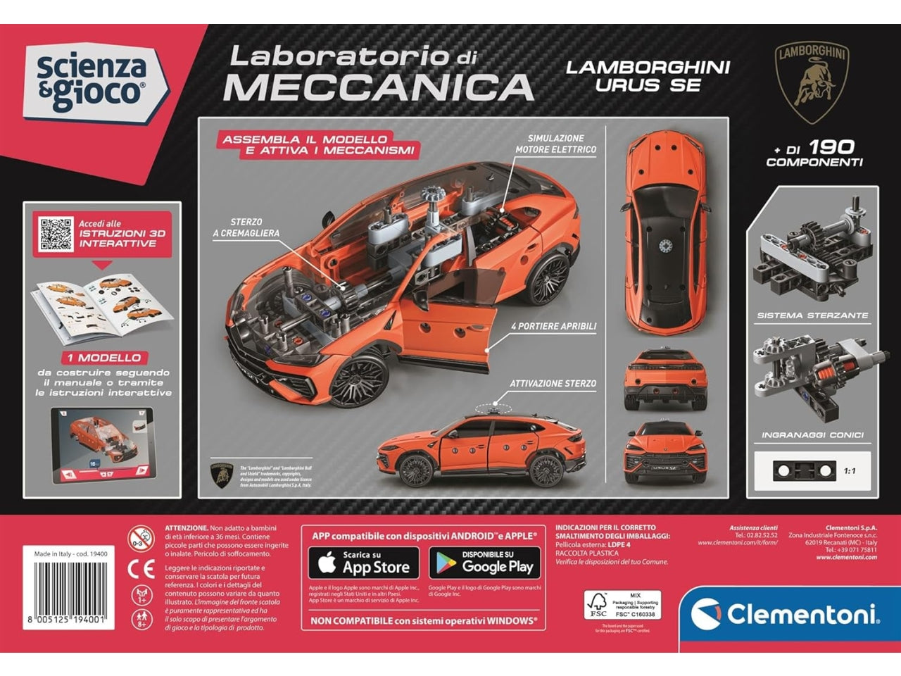 Clementoni Laboratorio meccanica Lamborghini urus