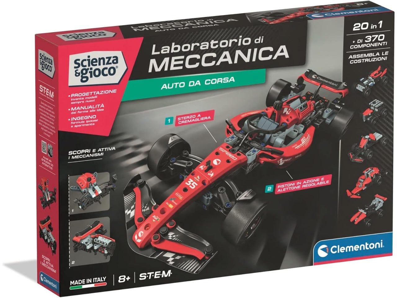 Clementoni laboratorio meccanica auto da corsa f1