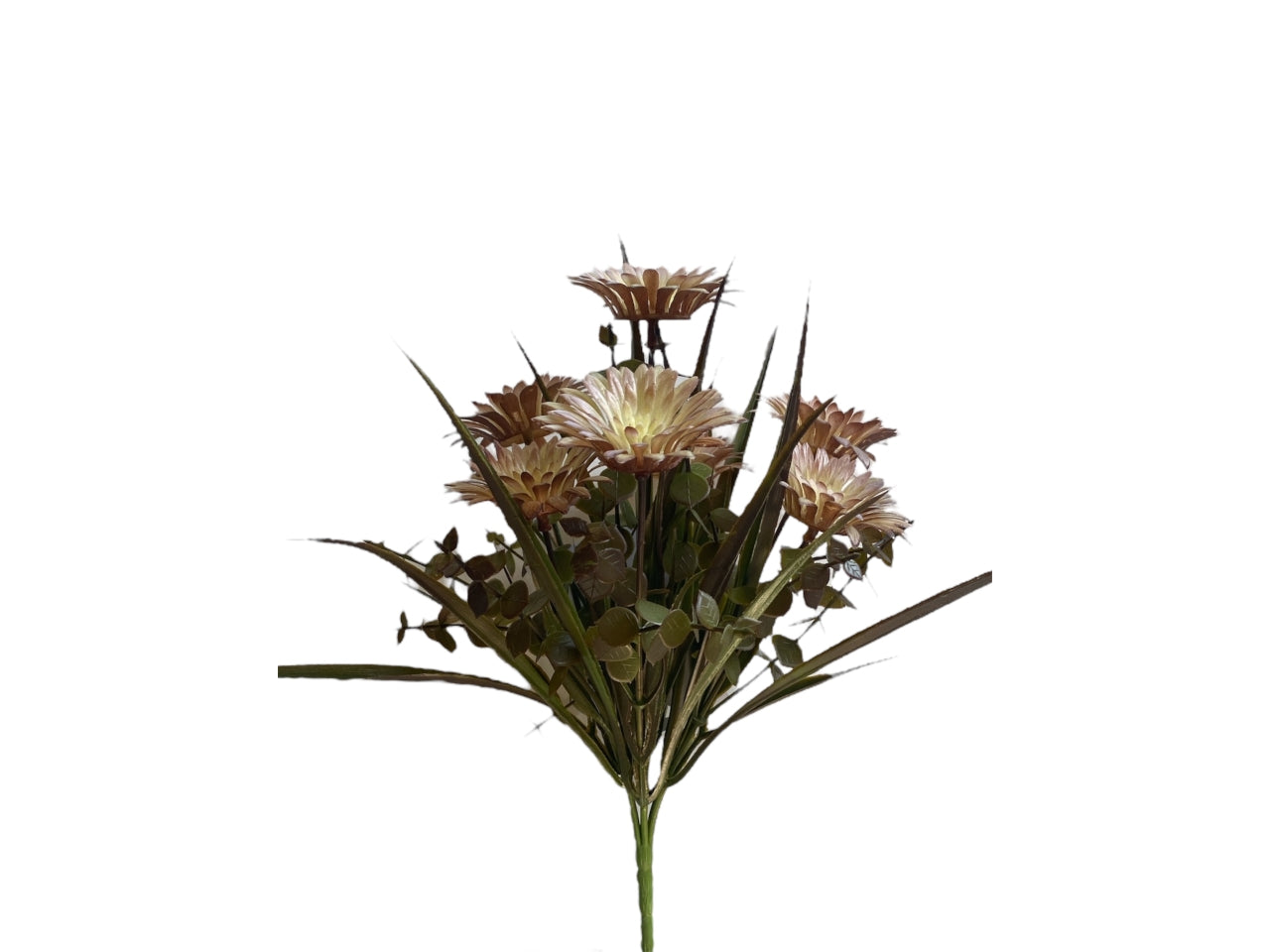 Ramo papavero 70cm fiori con bocciolo arancio