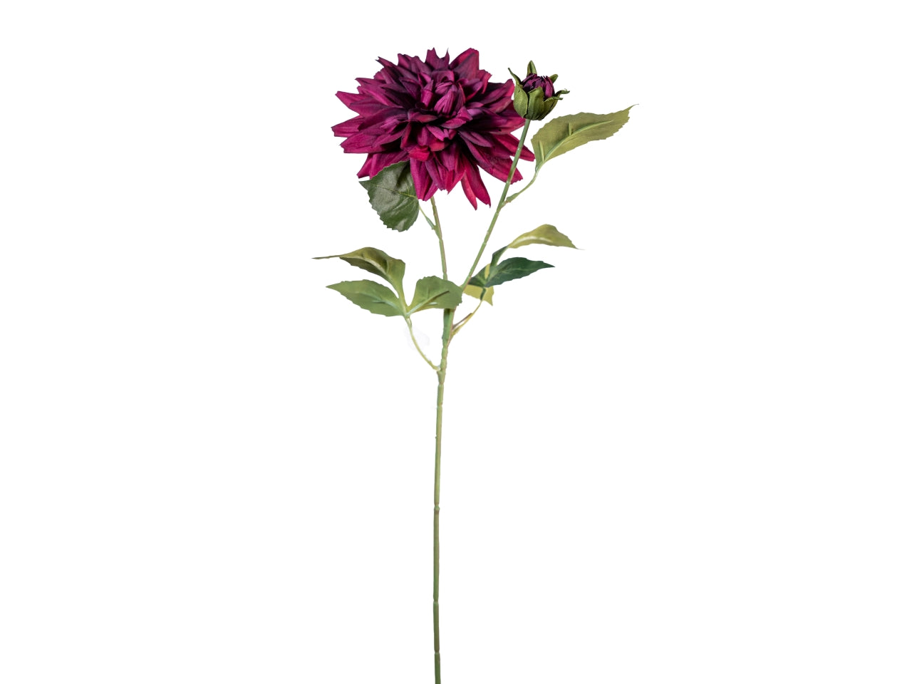 Ramo dalia 60cm con bocciolo viola