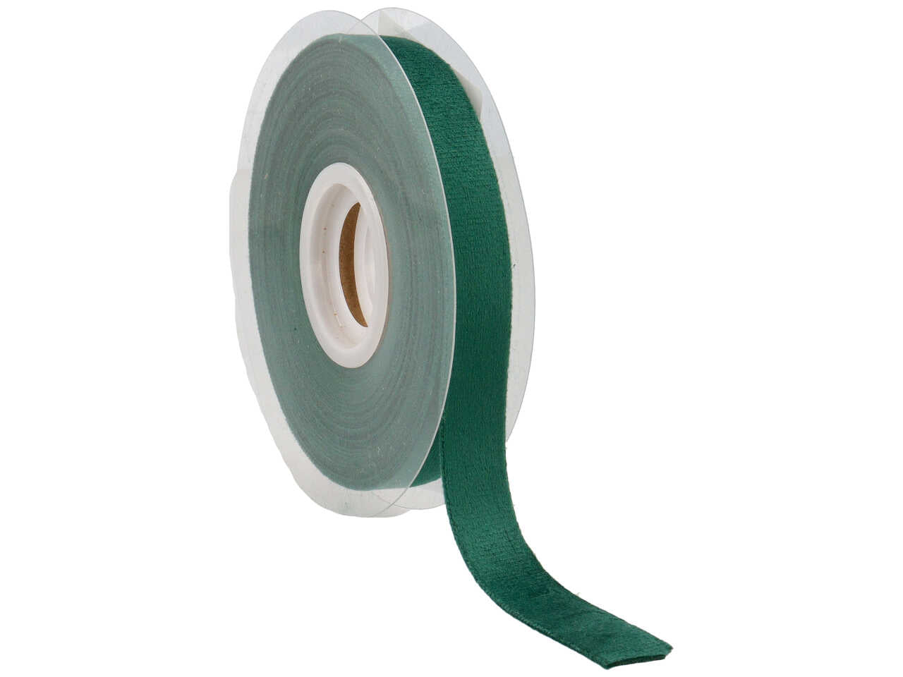 Nastro velluto doppio15mmx7mt verde scuro