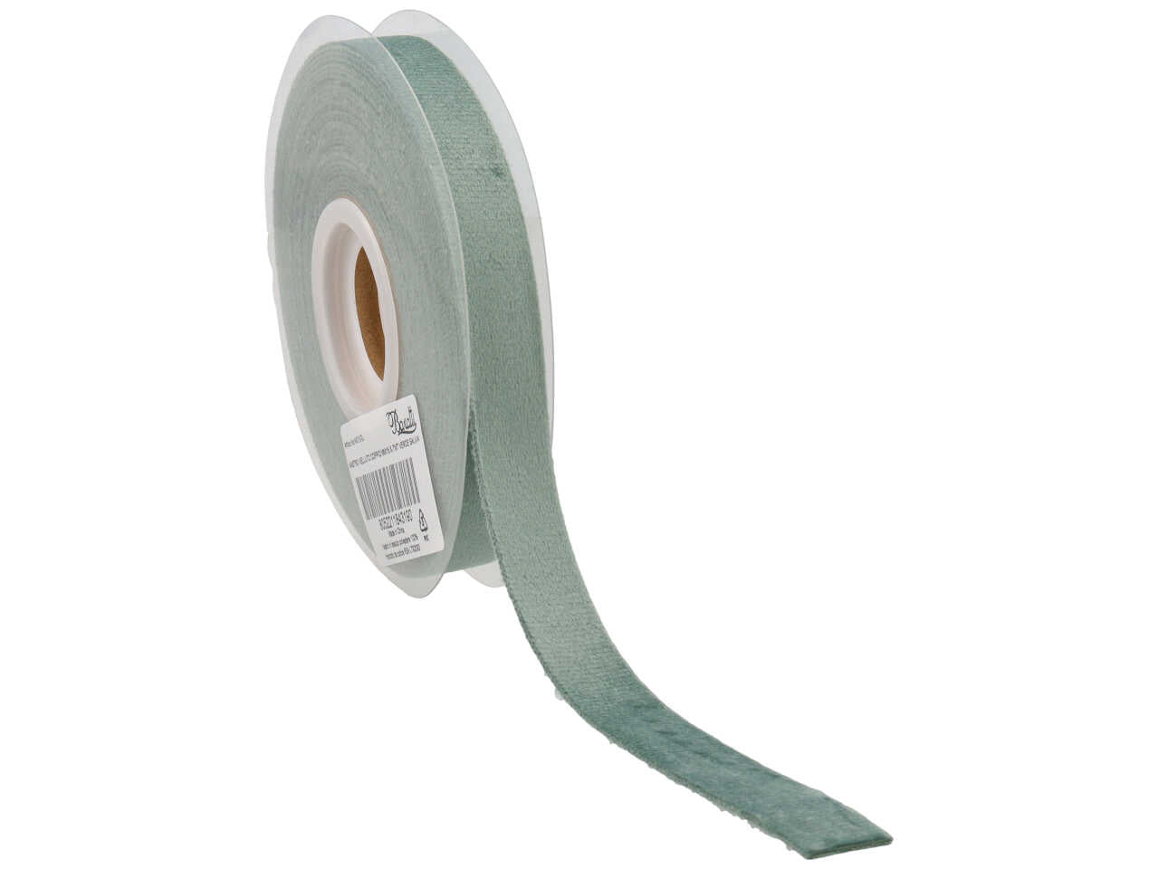 Nastro velluto doppio 15mmx7mt verde salvia