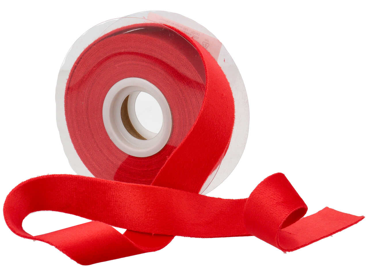Nastro velluto doppio 25mmx7mt rosso