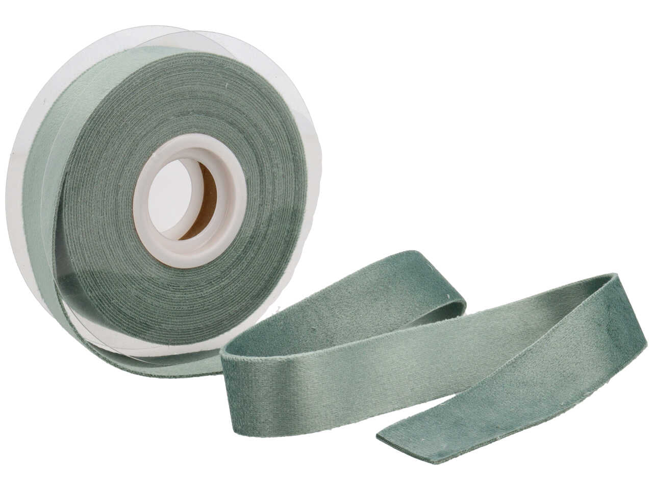 Nastro velluto doppio 25mmx7mt verde salvia