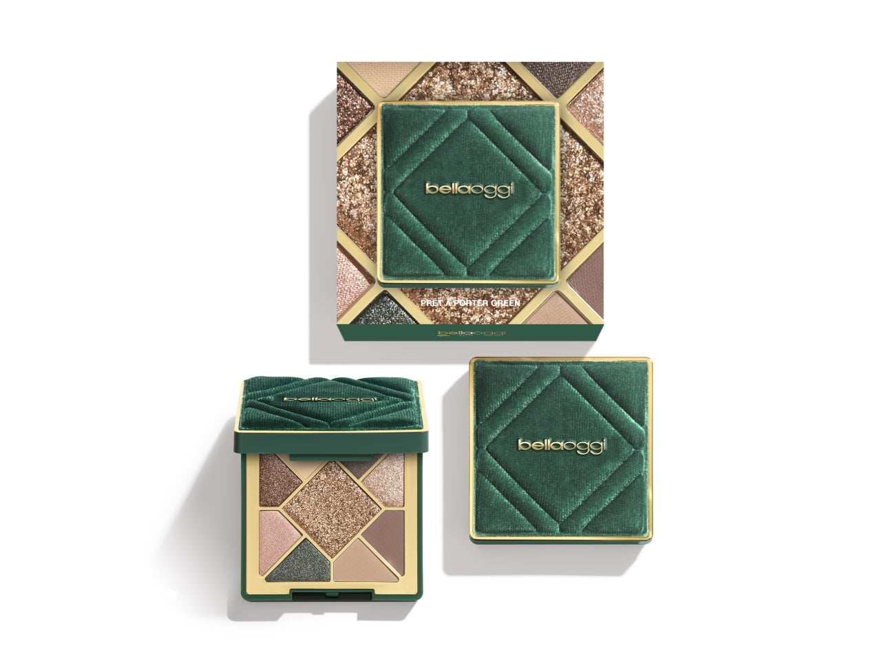 Bellaoggi pret-a-porter green palette con 9 ombretti