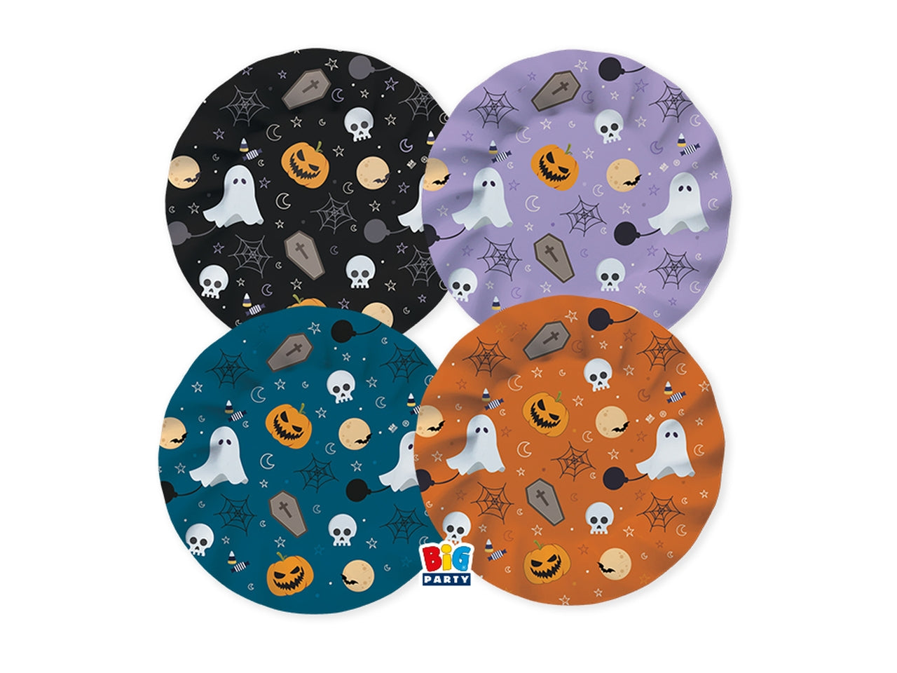 Happy halloween piatti 20cm in confezione da 8 pezzi