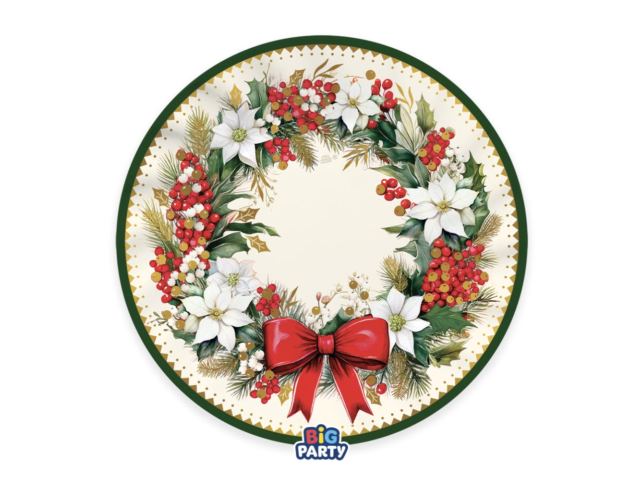 Vintage christmas piatti 30cm in confezione da 6 pezzi