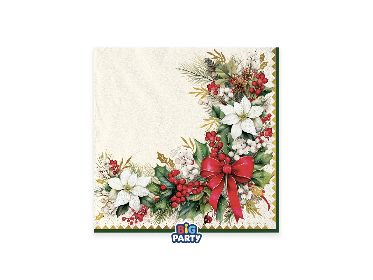Vintage christmas tovaglioli 33x33cm in confezione da 16 pezzi
