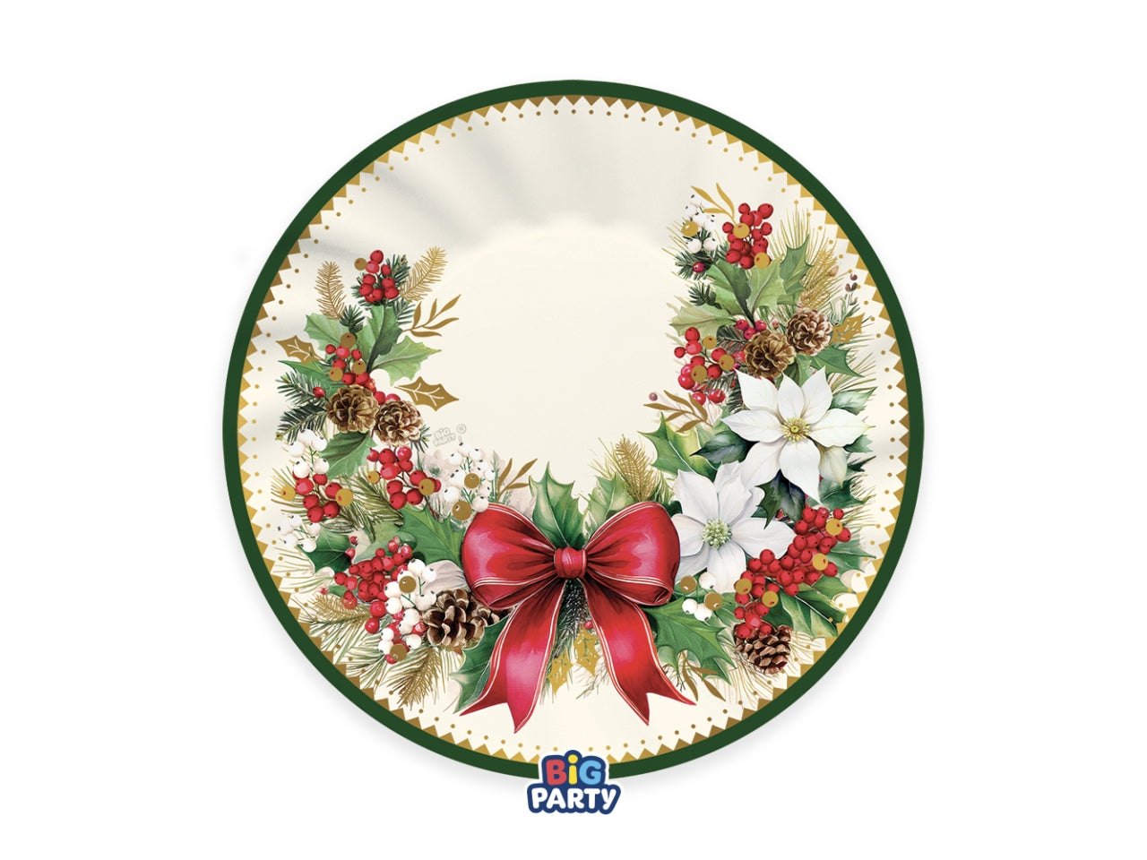 Vintage christmas piatti 25cm in confezione da 6 pezzi