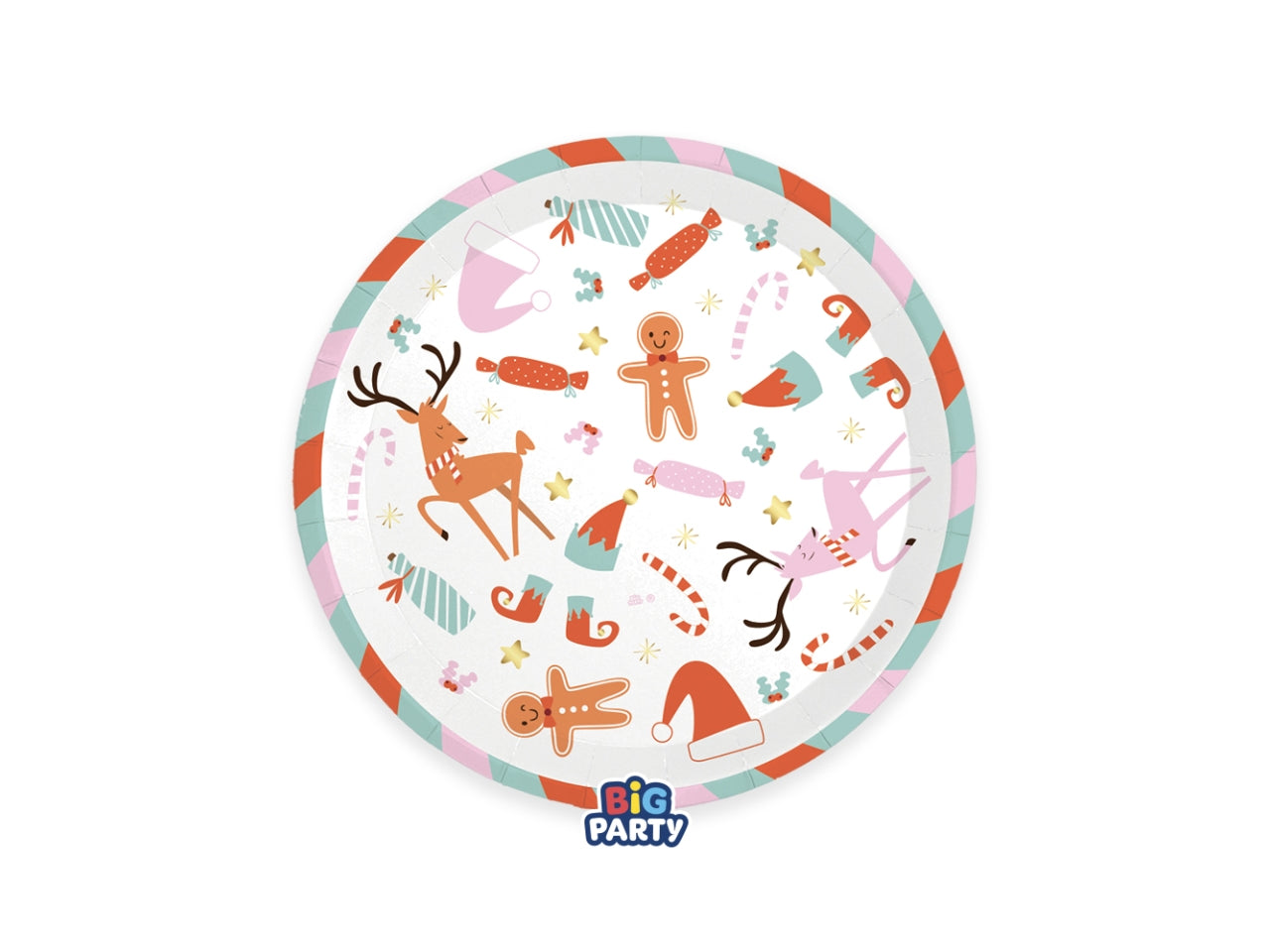 Christmas candy piatti 22cm in confezione da 6 pezzi