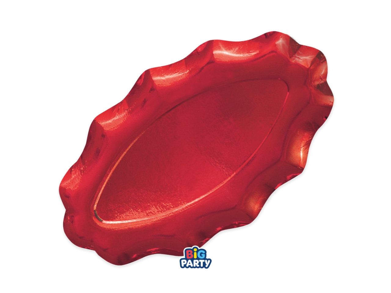 Wavy vassoio 36x20cm in confezione da 2 pezzi rosso metal