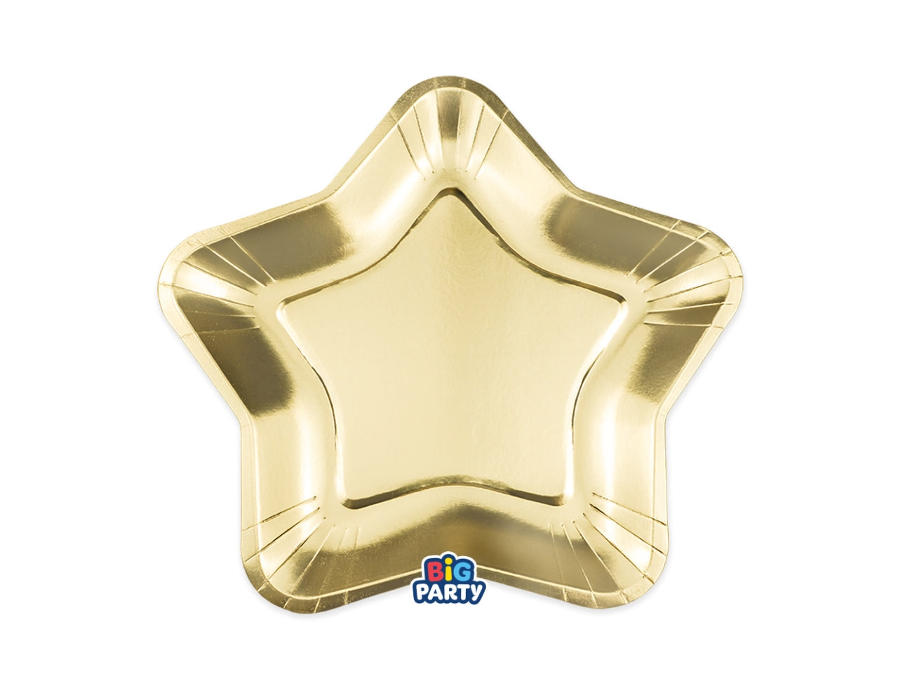 Piatti stella 23x23cm in confezione da 6 pezzi oro metal