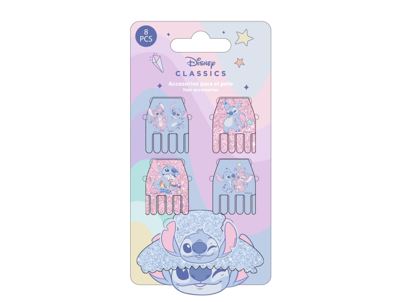 Stitch clips per capelli set da 5 clips