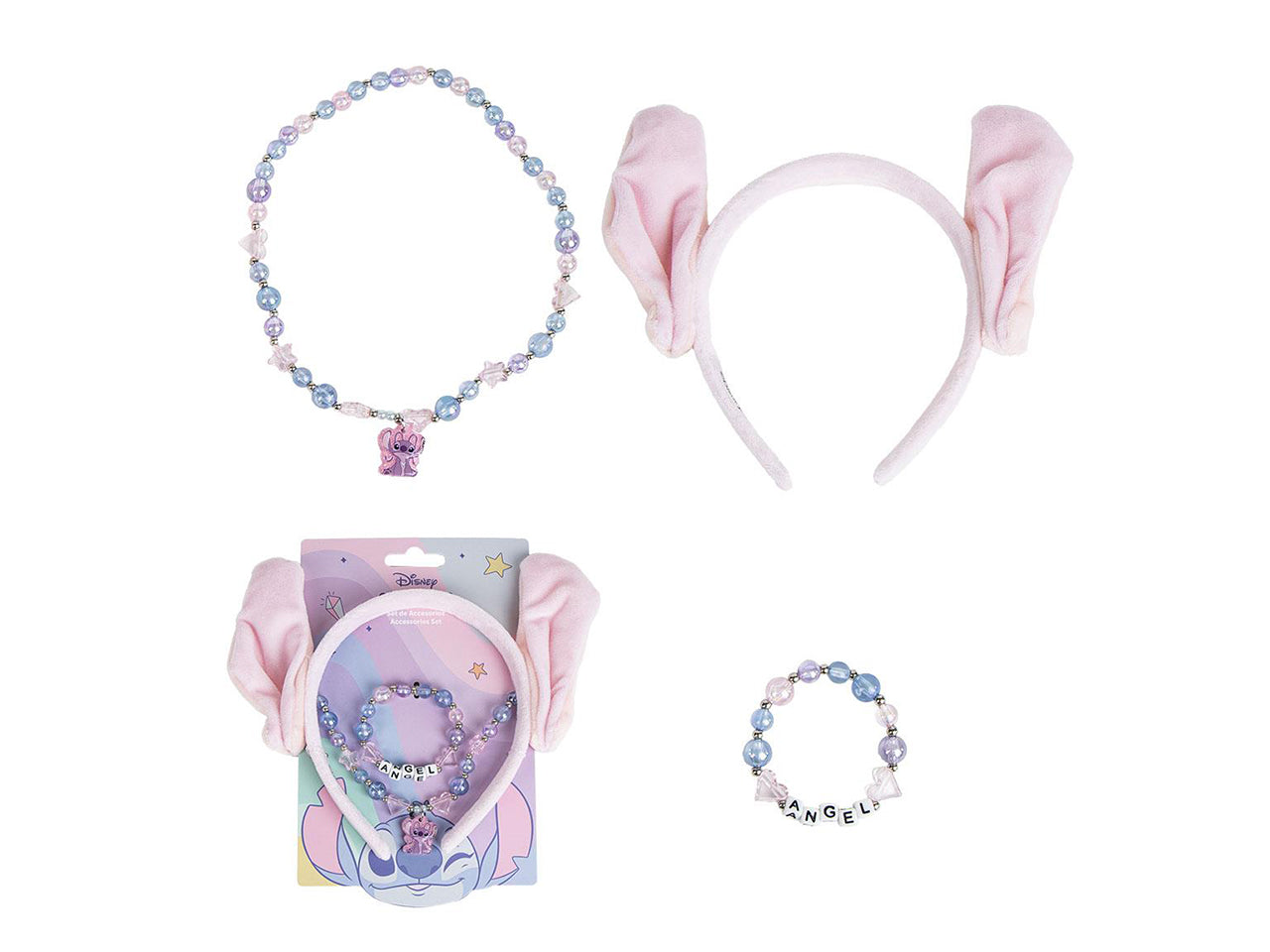 Stitch set bigiotteria frontino collana e bracciale