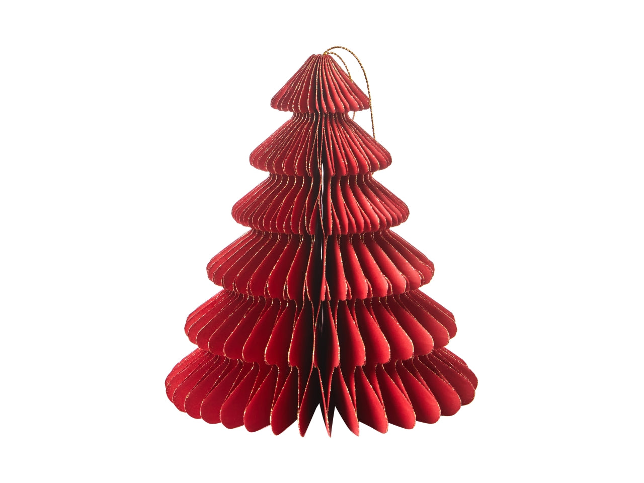 Appendino albero in carta 10cm rosso