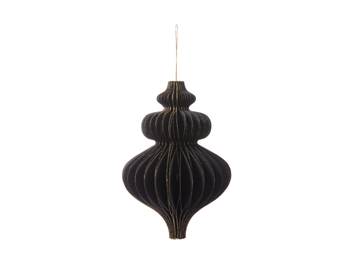 Appendino trottola in carta 20cm nero