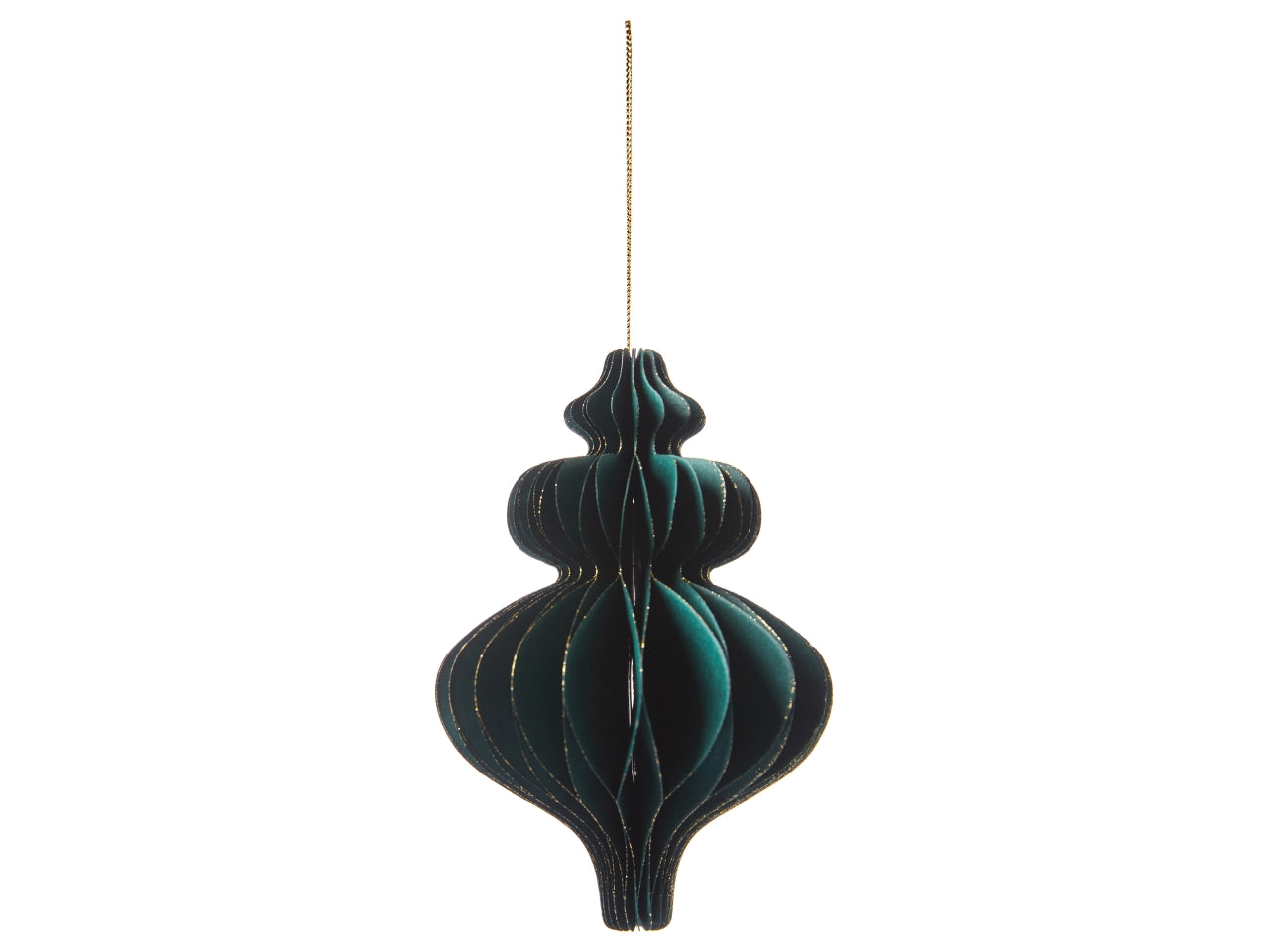 Appendino trottola in carta 15x10cm verde scuro