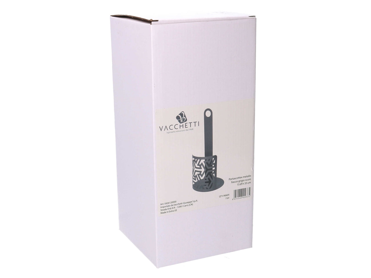 Portascottex in metallo frecce grigio tondo d.15xh.33cm