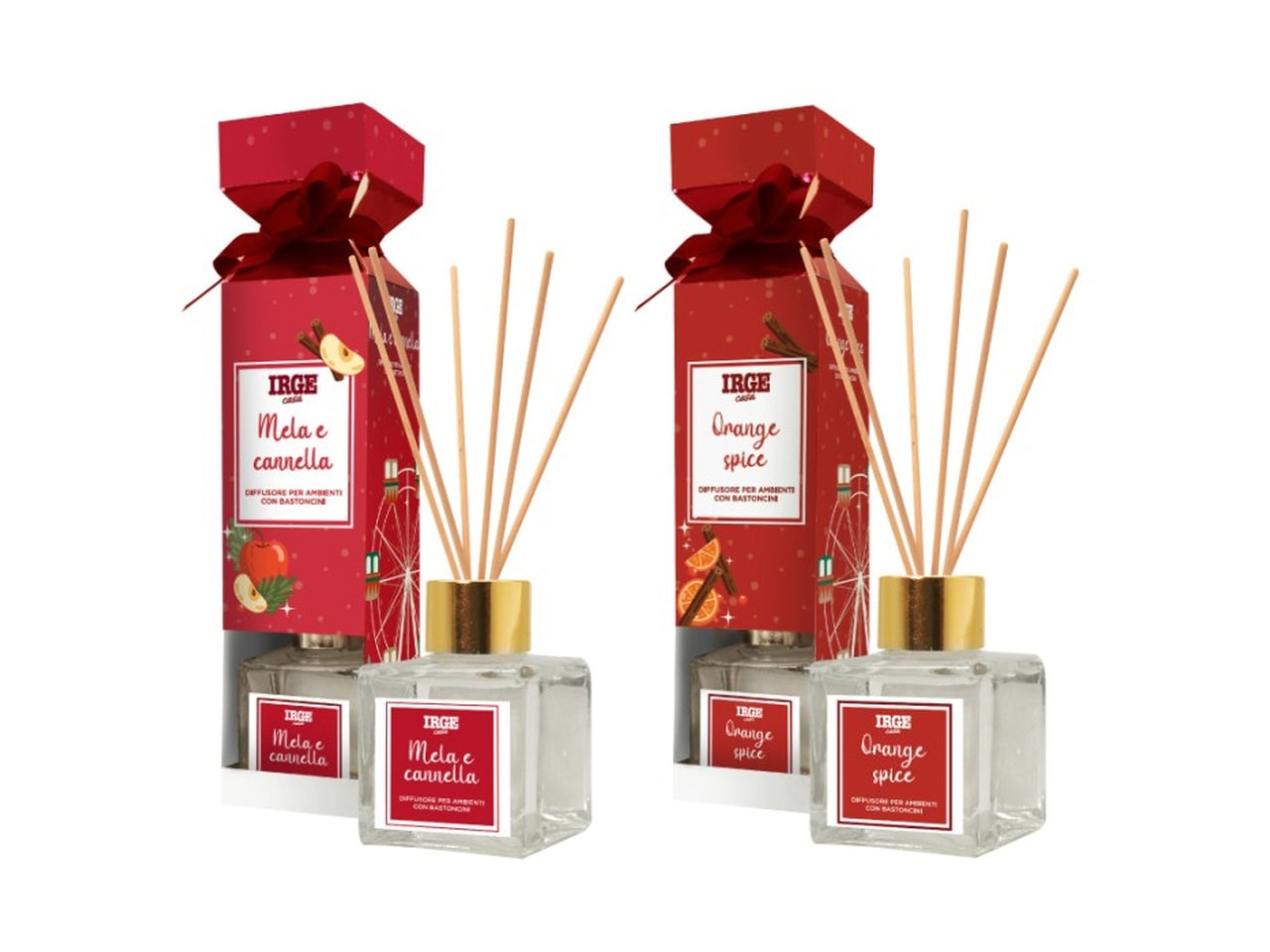 Diffusore con bacchette 100ml mela e cannella/orange spice