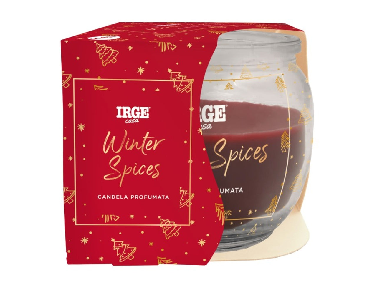 Candela in vasetto di vetro 70gr profumazioni assortite, ginger bread e winter spices