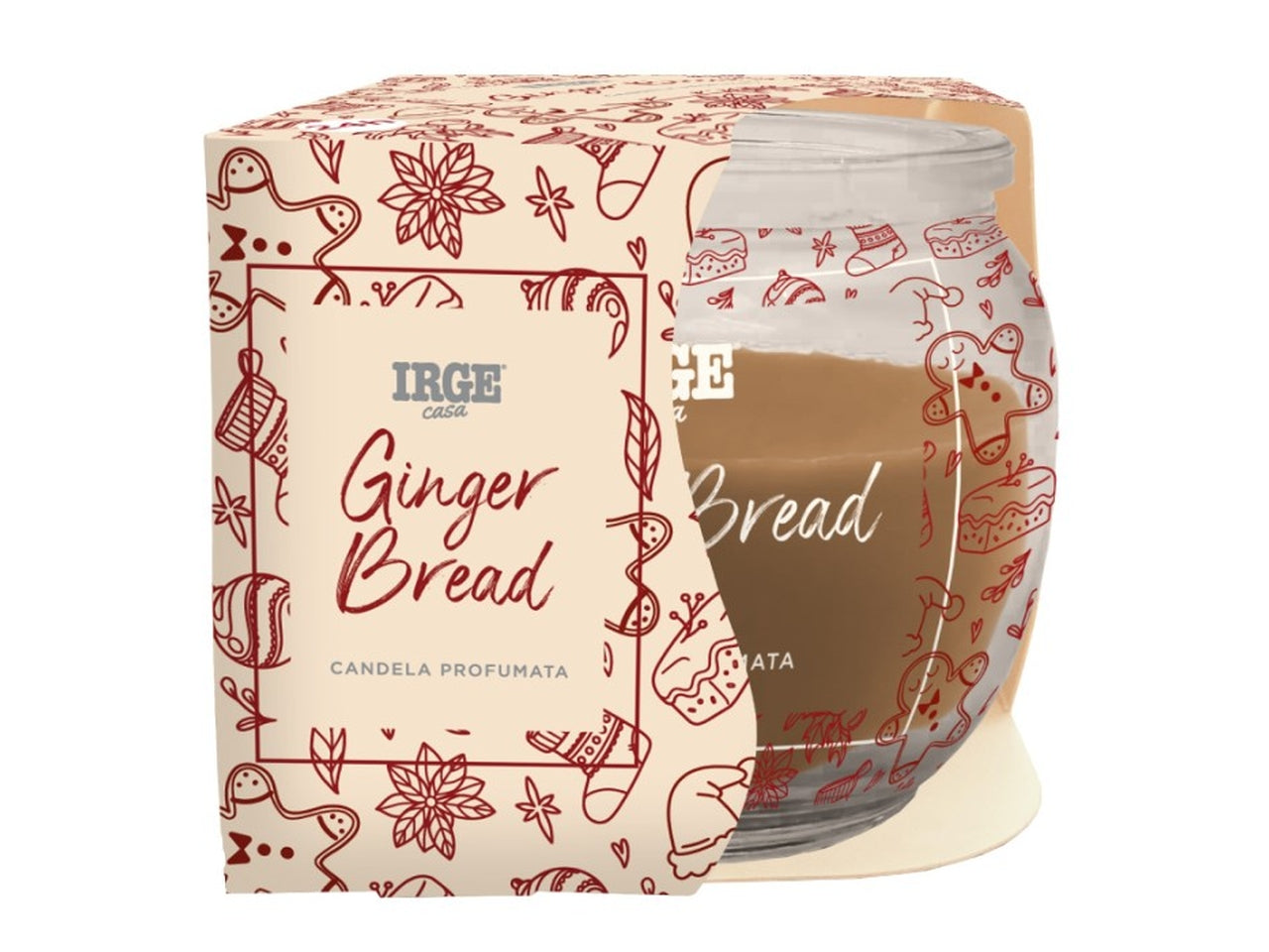 Candela in vasetto di vetro 70gr profumazioni assortite, ginger bread e winter spices