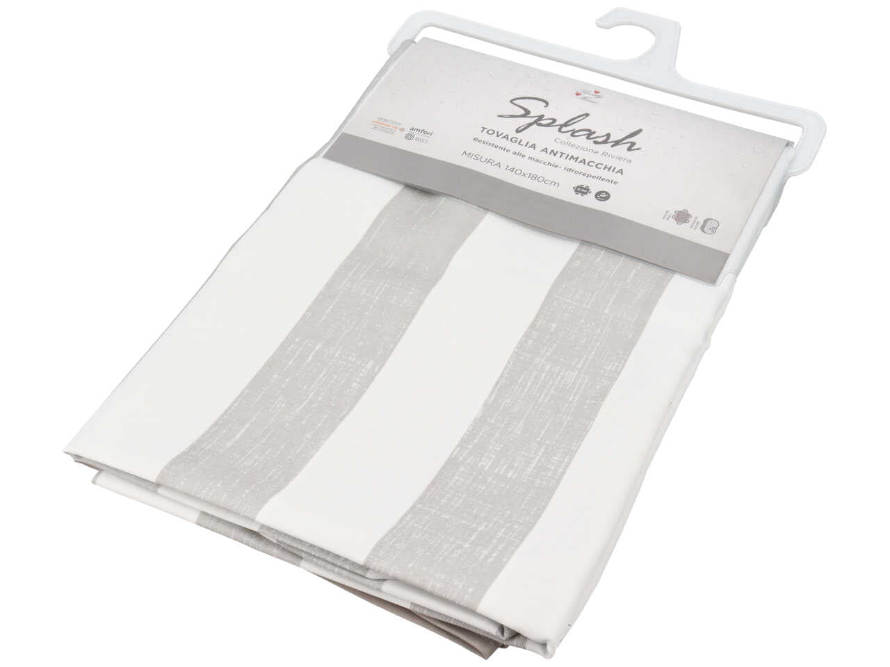 Splash riviera tovaglia antimacchia 140x180cm grigio
