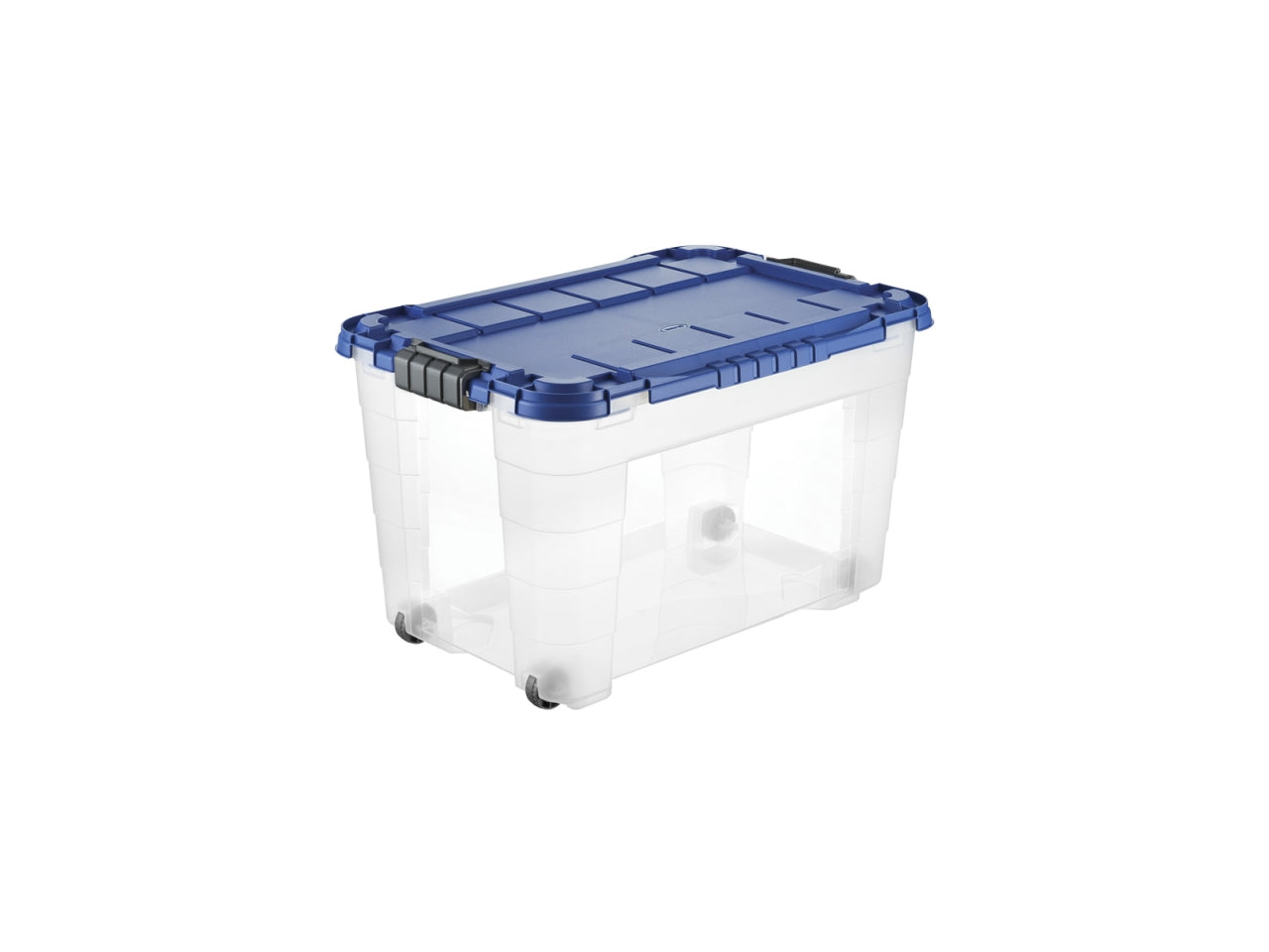 Box magic 4up 40 con coperchio e ruote colore trasparente e oceano$