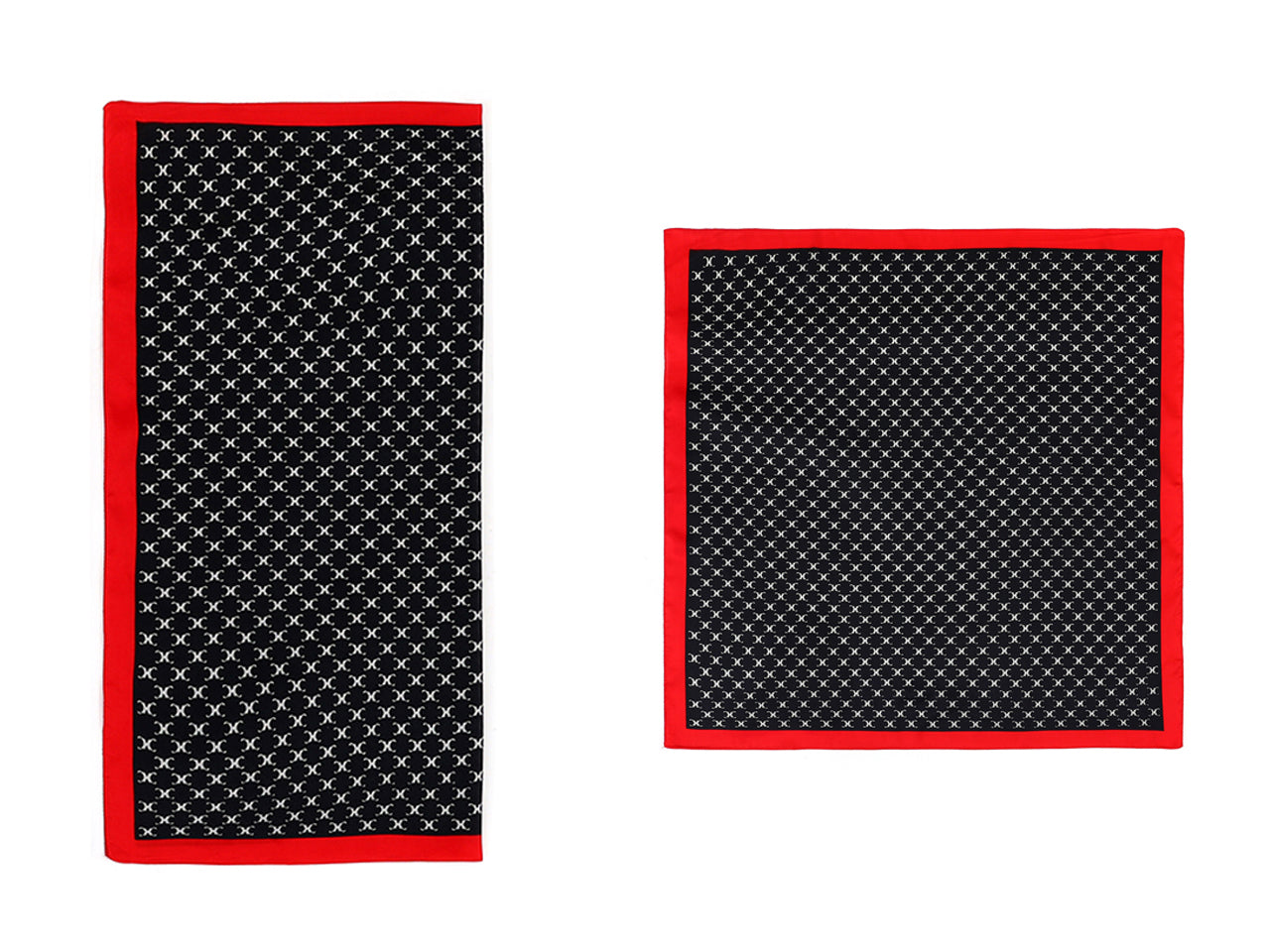 Lumberjack foulard 70x70cm in seta 100% a fantasia base nera