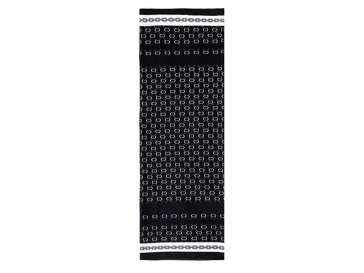 Lumberjack foulard 90x90cm in seta 100% a fantasia base nera