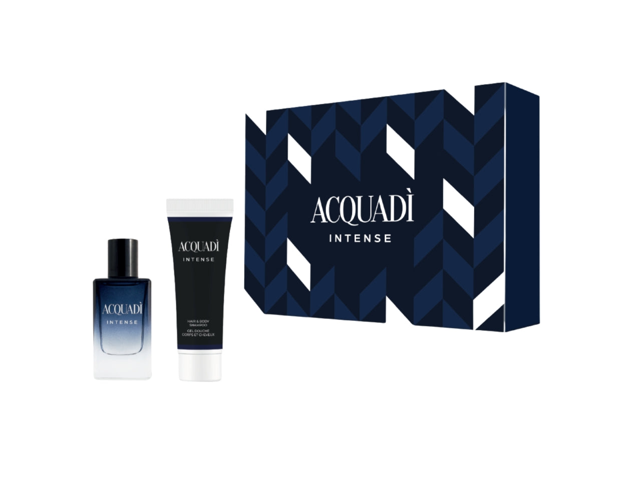 Acquadi' intense, scatola con edt 30ml e doccia shampoo 60ml