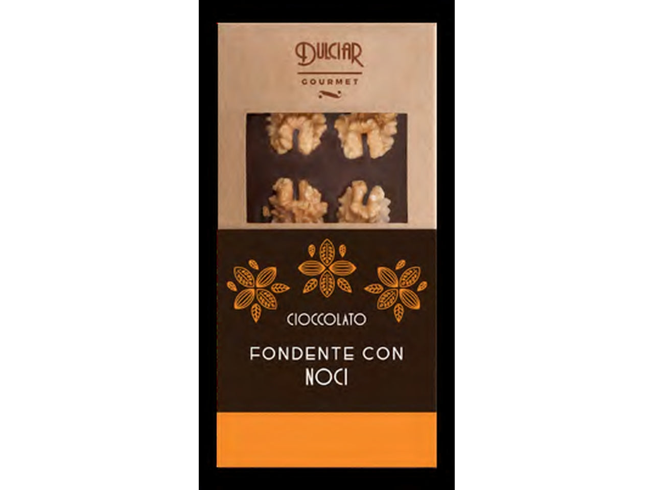Tavoletta gourmet fondente e noci 100gr $